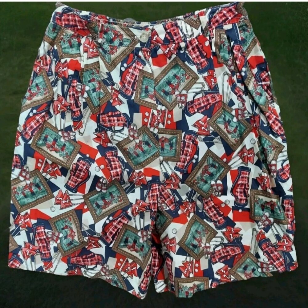 Pendleton Shorts Womens Size 6 Golf Theme Vintage Golfer Golfing